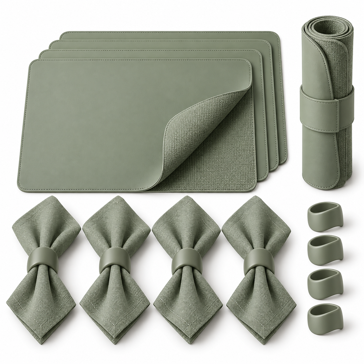 FoldLine Reversible Placemat & Napkin Set