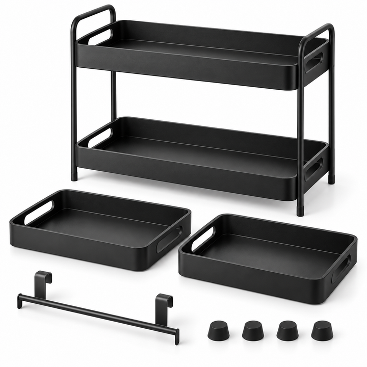 RelayRise Two-Tier Counter Tray Set